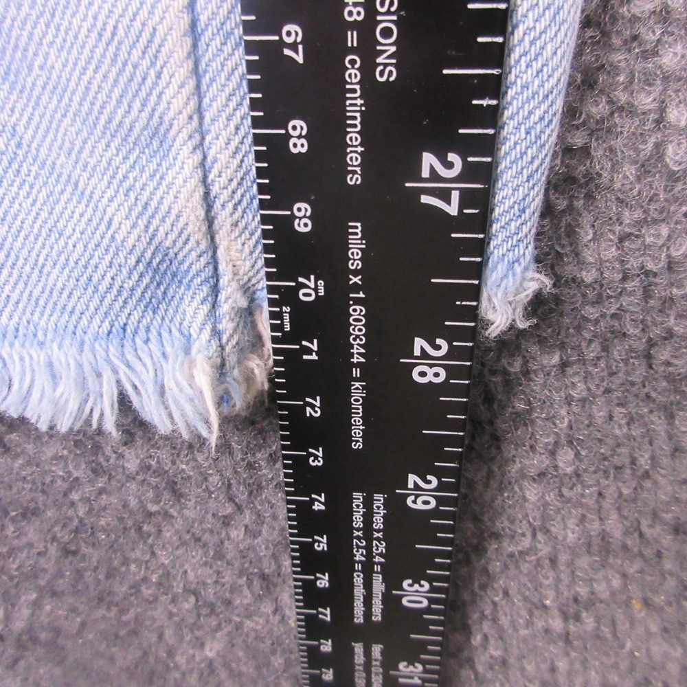 Zara Jeans Womens 10‎ Blue Mom Relaxed Fit Denim Light Wash Raw Hem High Rise - Picture 10 of 10